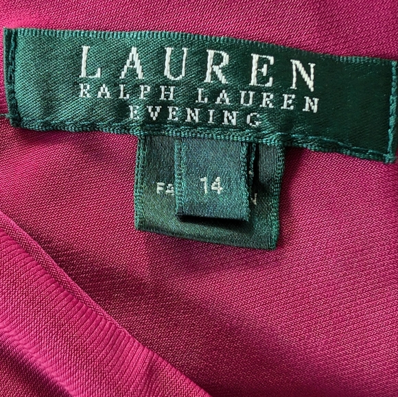 NWT Ralph Lauren Evening Gown Pink Elegant‎ One-Shoulder Beaded Dress 14 - Picture 8 of 9